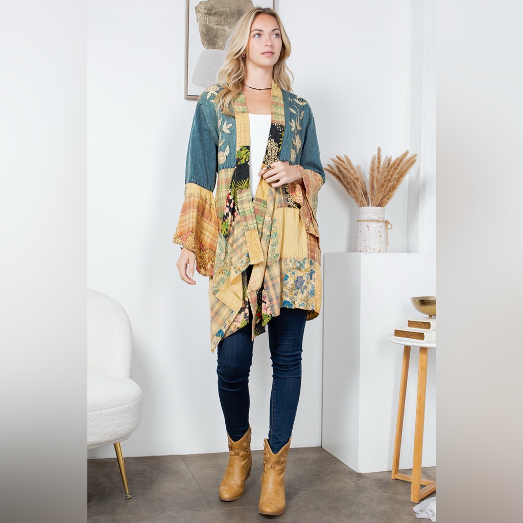 Bohemian Patchwork Jacket - Multicolor